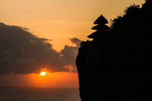 ULUWATU TEMPLE. Pura Luhur Uluwatu is both a major Balinese temple - one of the six sad kahyangan revered by all Balinese. It is also the site of a nightly kecak performance that re-enacts the Ramayana through chanting half-naked men, masked actors and a dramatic fire-dance. Pura Luhur Uluwatu was first constructed by a Javanese Hindu guru in the 10th century. The whole temple stands on a cliff soaring 200 feet above a prime Bali surfing spot in the westernmost part of South Bali - the temple's name refers to its position "at the head of the rock", and visitors get an eyeful of the sea as it breaks against the base of the cliffs below. The view is especially beautiful during sunset. It's only 15 minutes from InterContinental Bali Resort. 